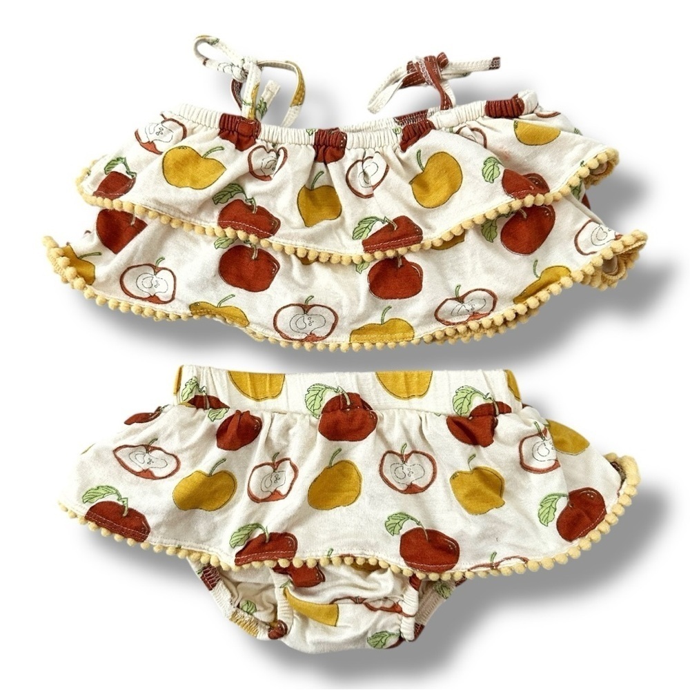 kate quinn | An Apple A Day Sun Suit (3-6 mos) 🍎